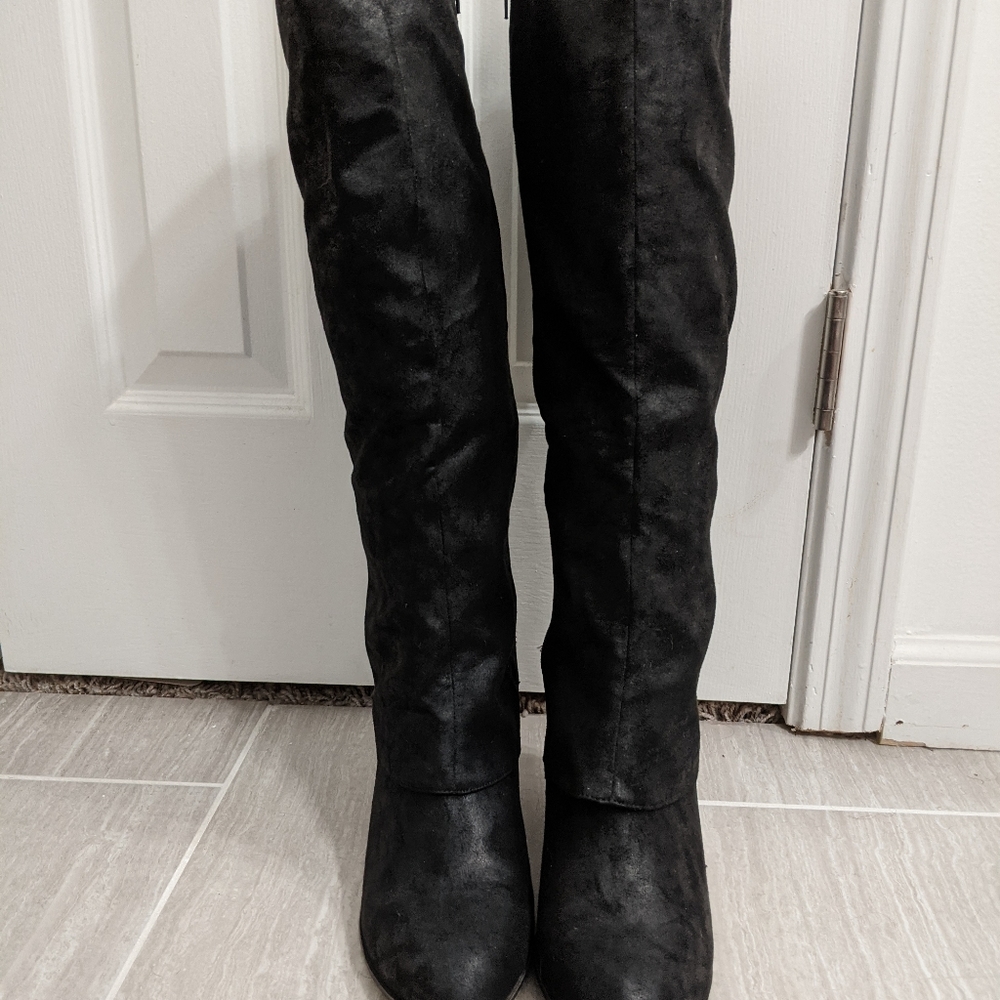 Fergalicious Knee High Black Boots